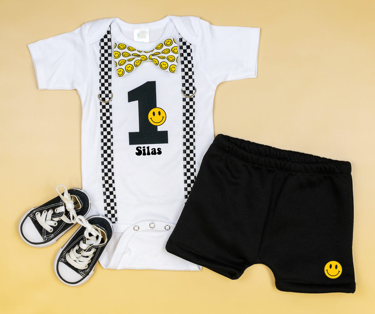 Cuddle Sleep Dream Oh Snap One Happy Dude Theme Cake Smash Bodysuit