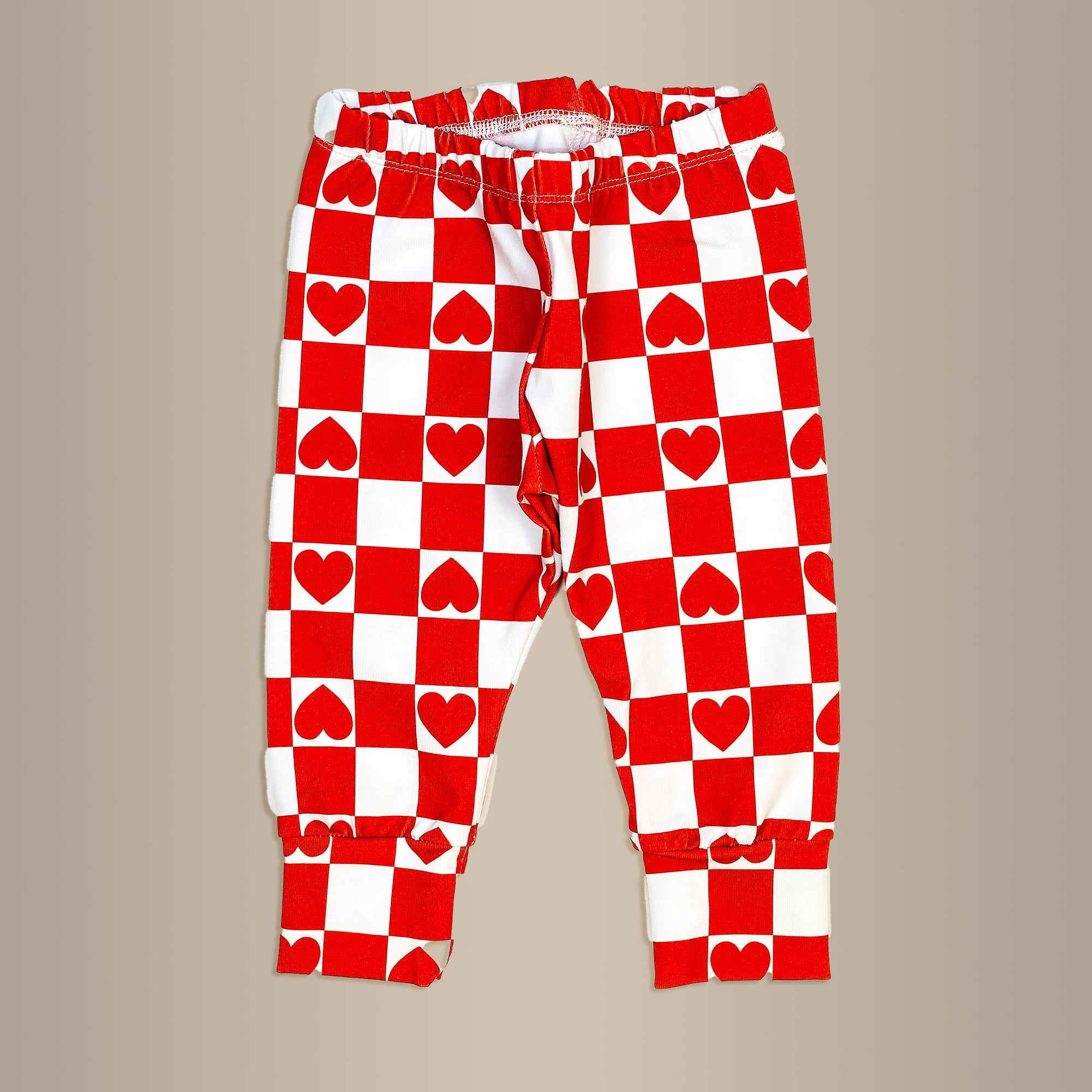 Valentine Heart Checkerboard Slim Joggers