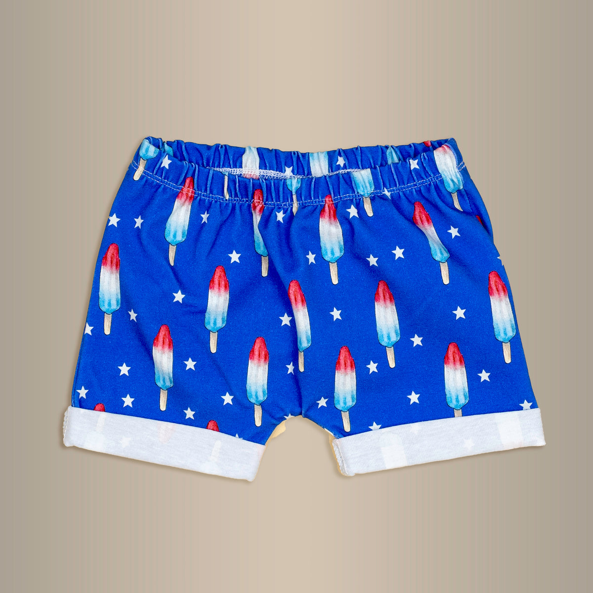 Cuddle Sleep Dream Rolled Hem Shorts Patriotic Popsicle Shorts