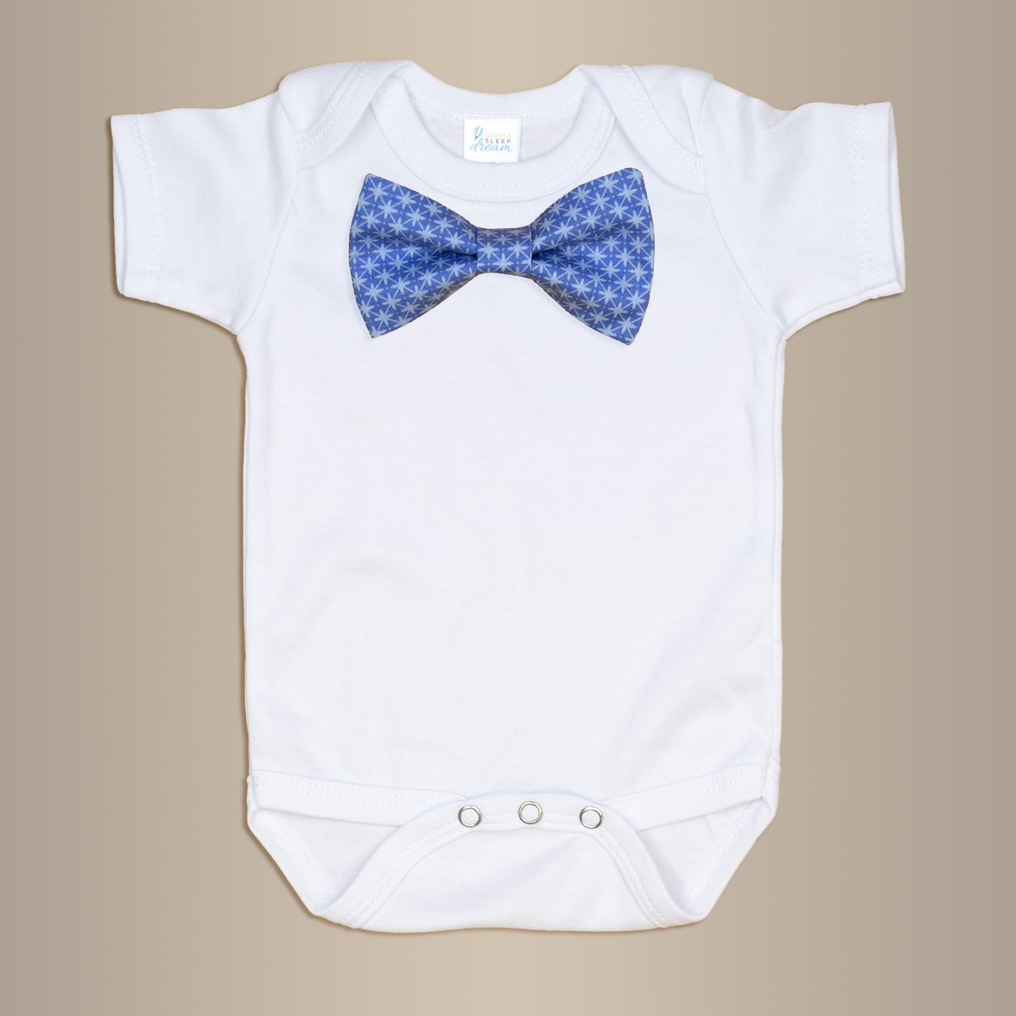 Periwinkle Geometric Bowtie Bodysuit