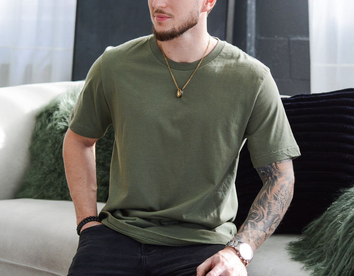 printify Adult Tees Military Green / S Personalized DAD Photo T-shirt