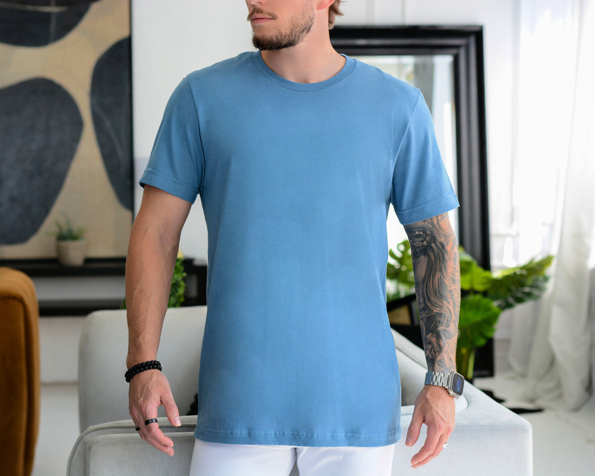 printify Adult Tees Steel Blue / S Personalized DAD Photo T-shirt