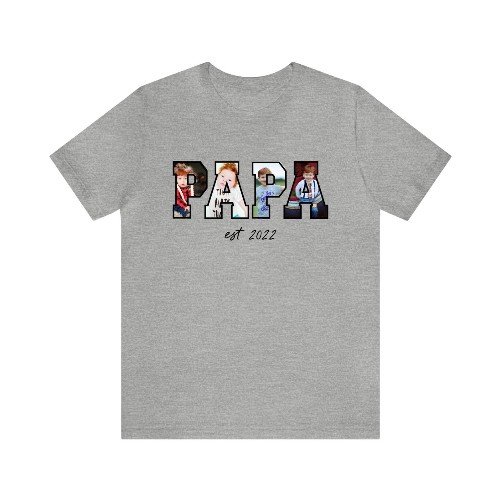 printify Adult Tees Personalized Photo PAPA T-shirt