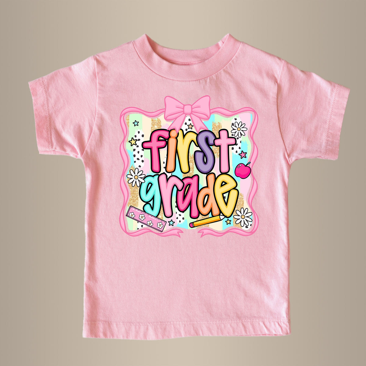 Cuddle Sleep Dream 3t Short Sleeve / 1st Grade Preppy 1st Day | Pink Tee