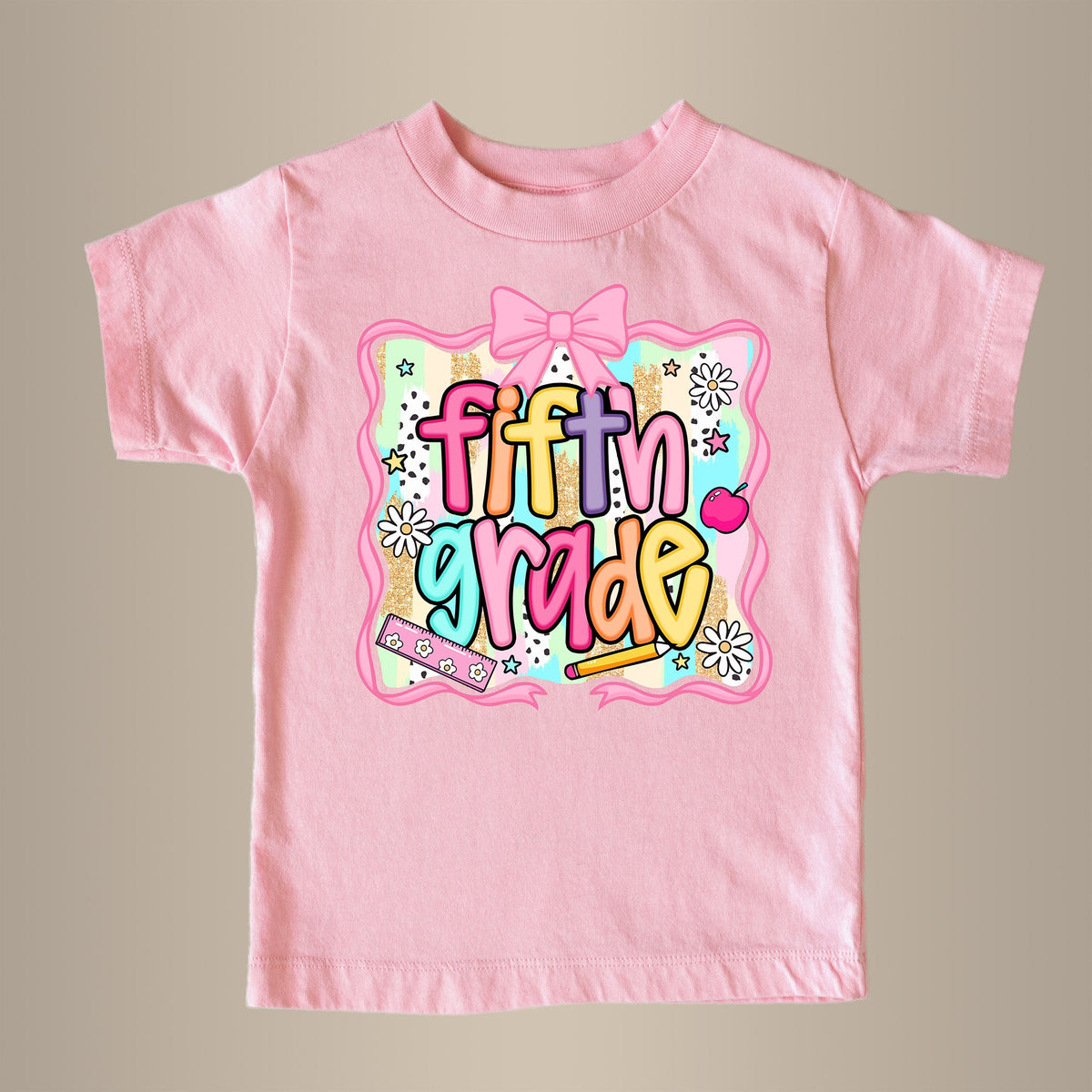 Cuddle Sleep Dream 3t Short Sleeve / 5th Grade Preppy 1st Day | Pink Tee