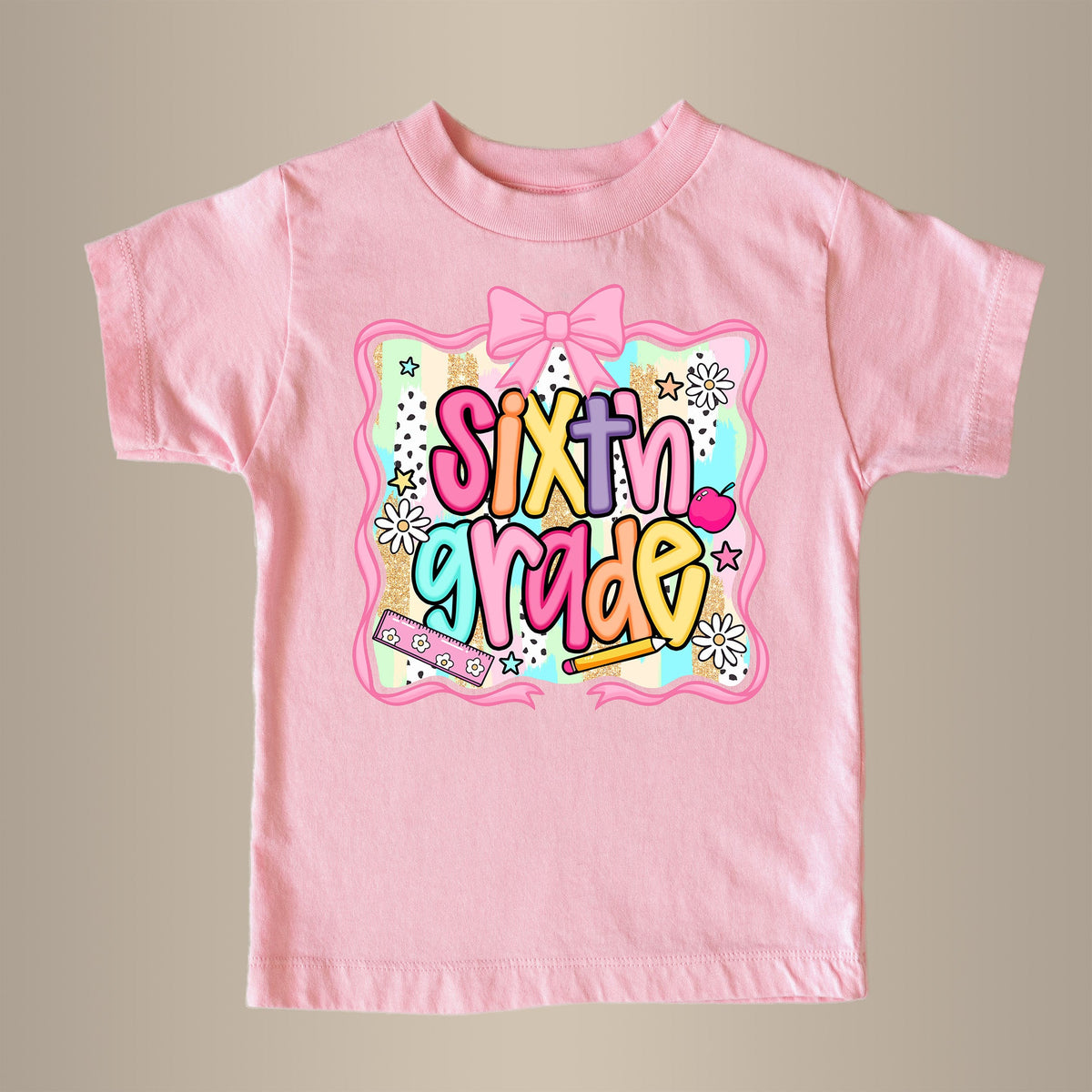 Cuddle Sleep Dream 3t Short Sleeve / 6th Grade Preppy 1st Day | Pink Tee