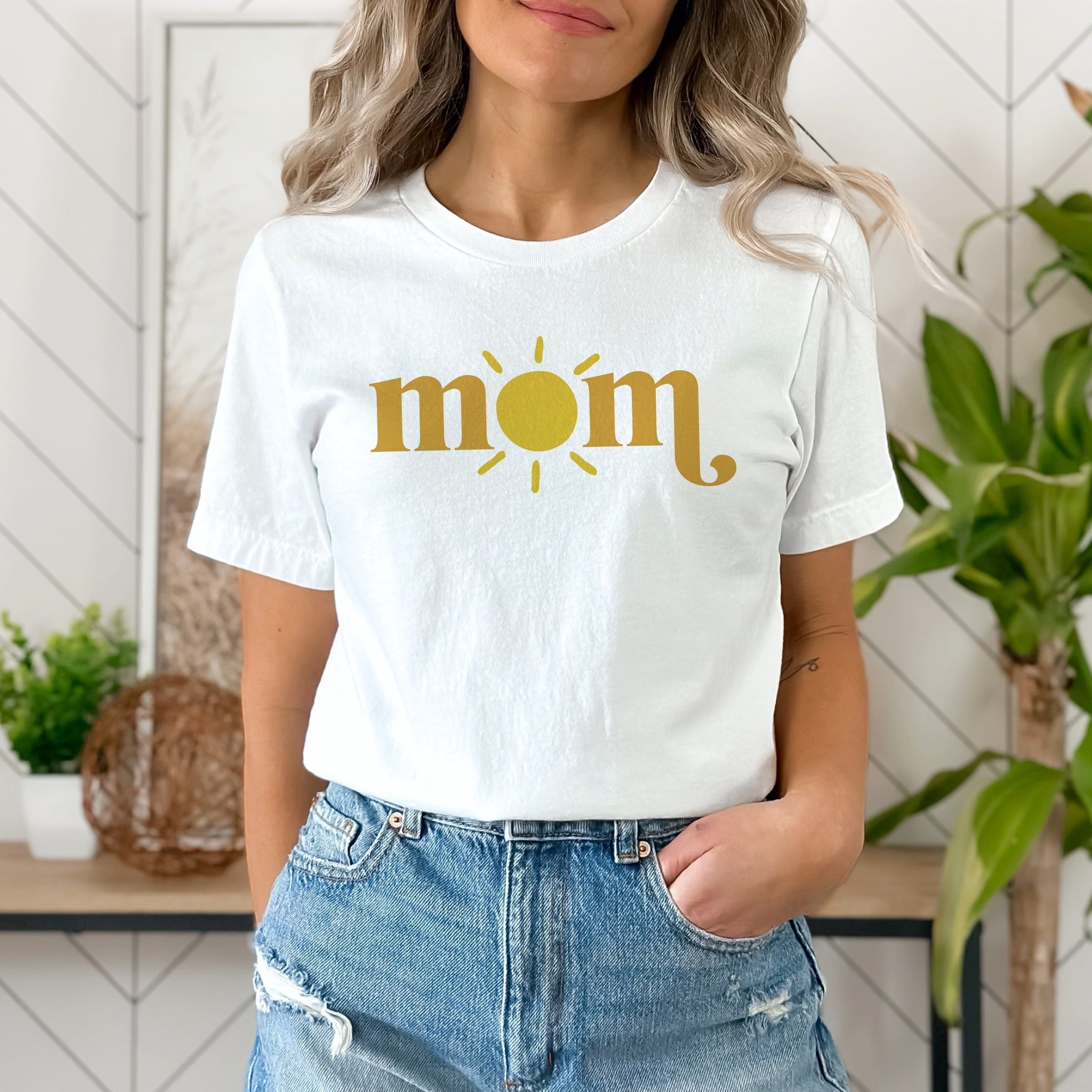 Printify T-Shirt Mom Sun in Orange | Family Matching Birthday Shirts