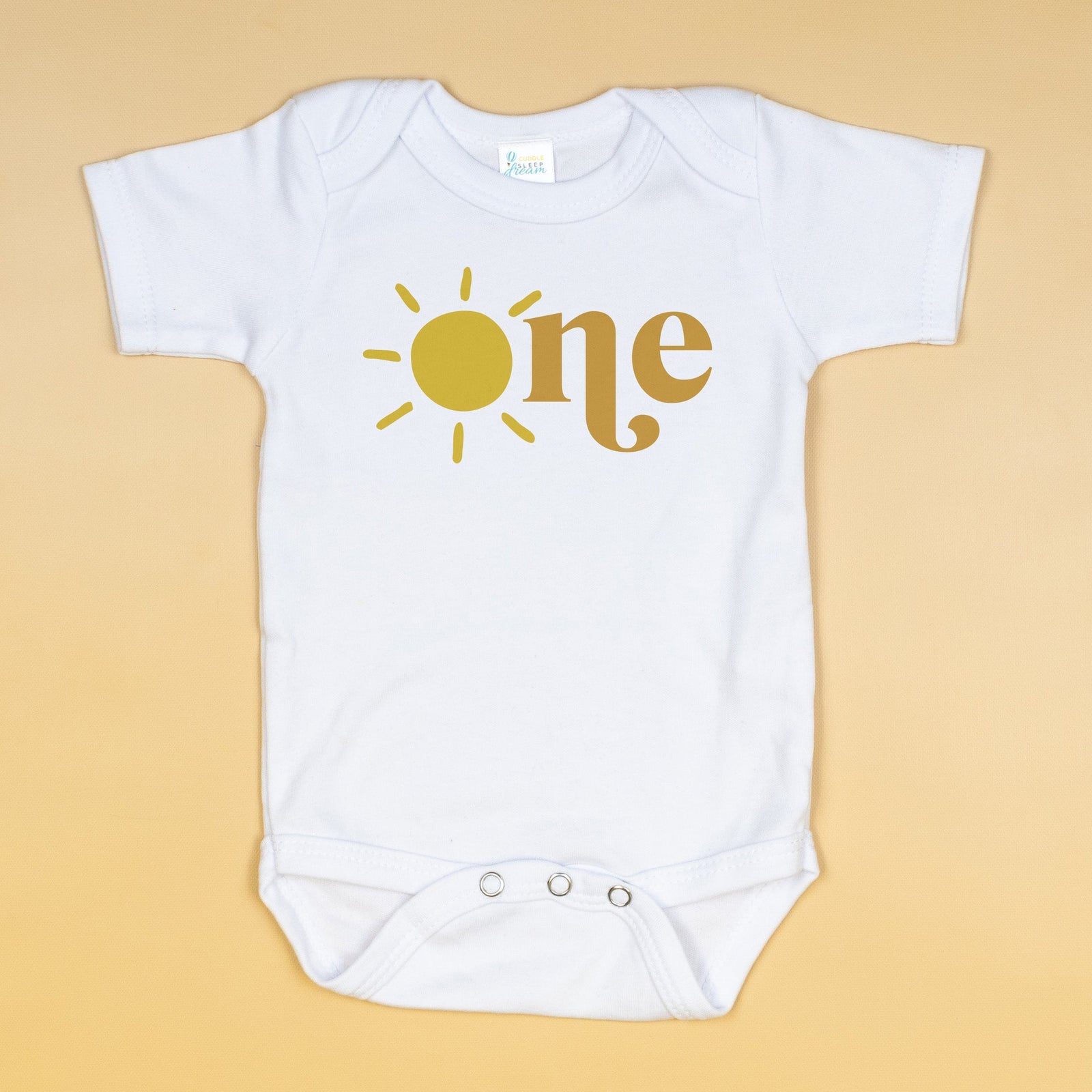 Printify Graphic Tee Sun in One 1st Birthday Bodysuit