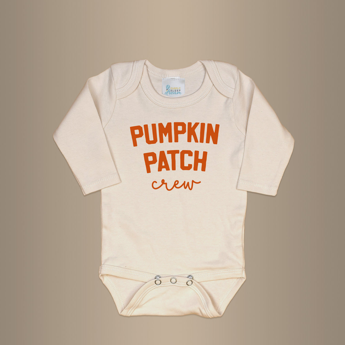 Cuddle Sleep Dream Baby Bodysuits Pumpkin Patch Crew | Natural Bodysuit