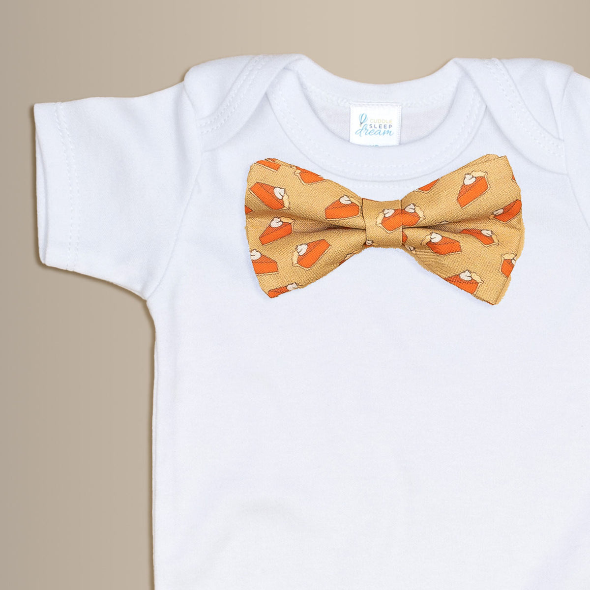 Cuddle Sleep Dream Bowtie Bodysuit Pumpkin Pie Bowtie Bodysuit