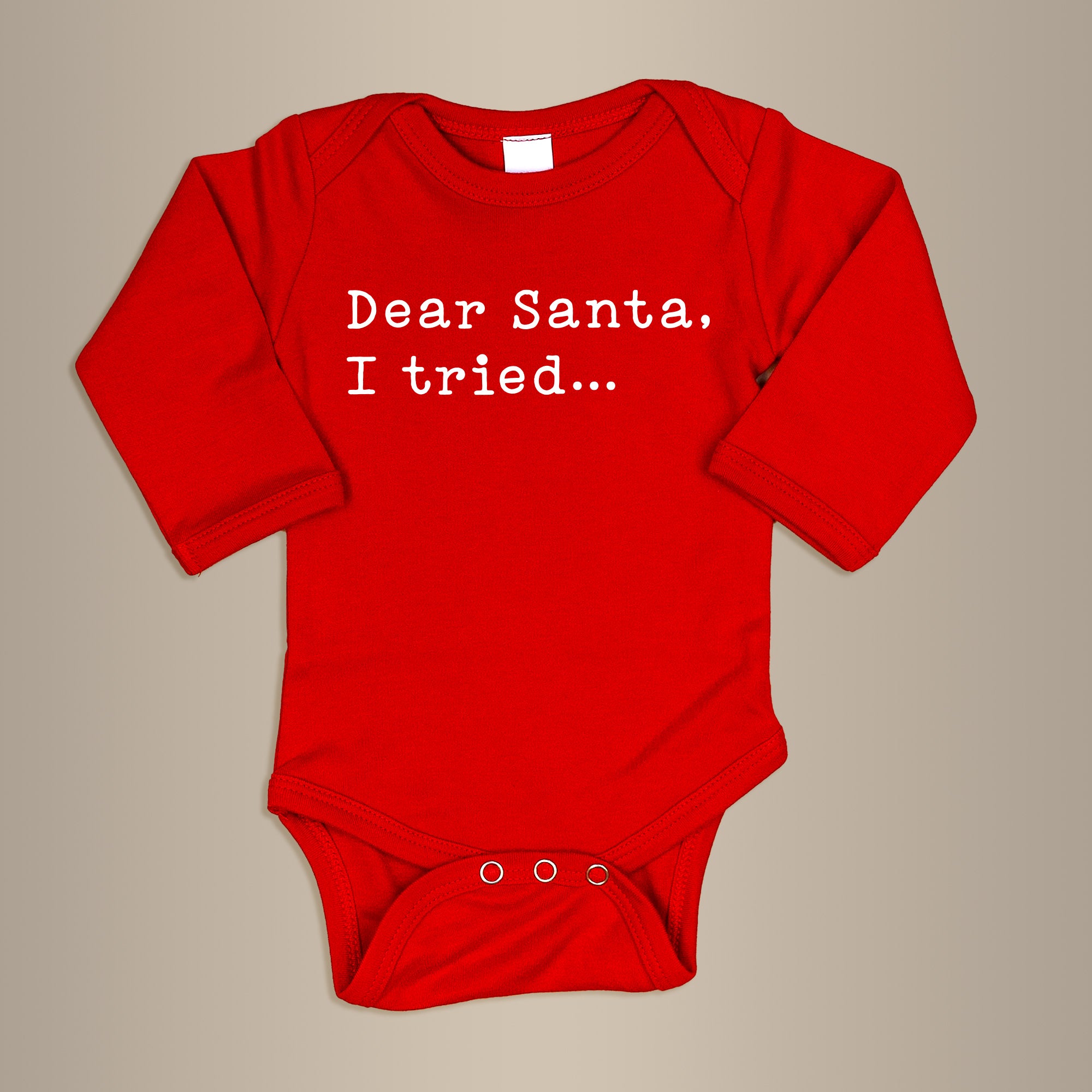 Dear Santa, I Tried | Red Bodysuit