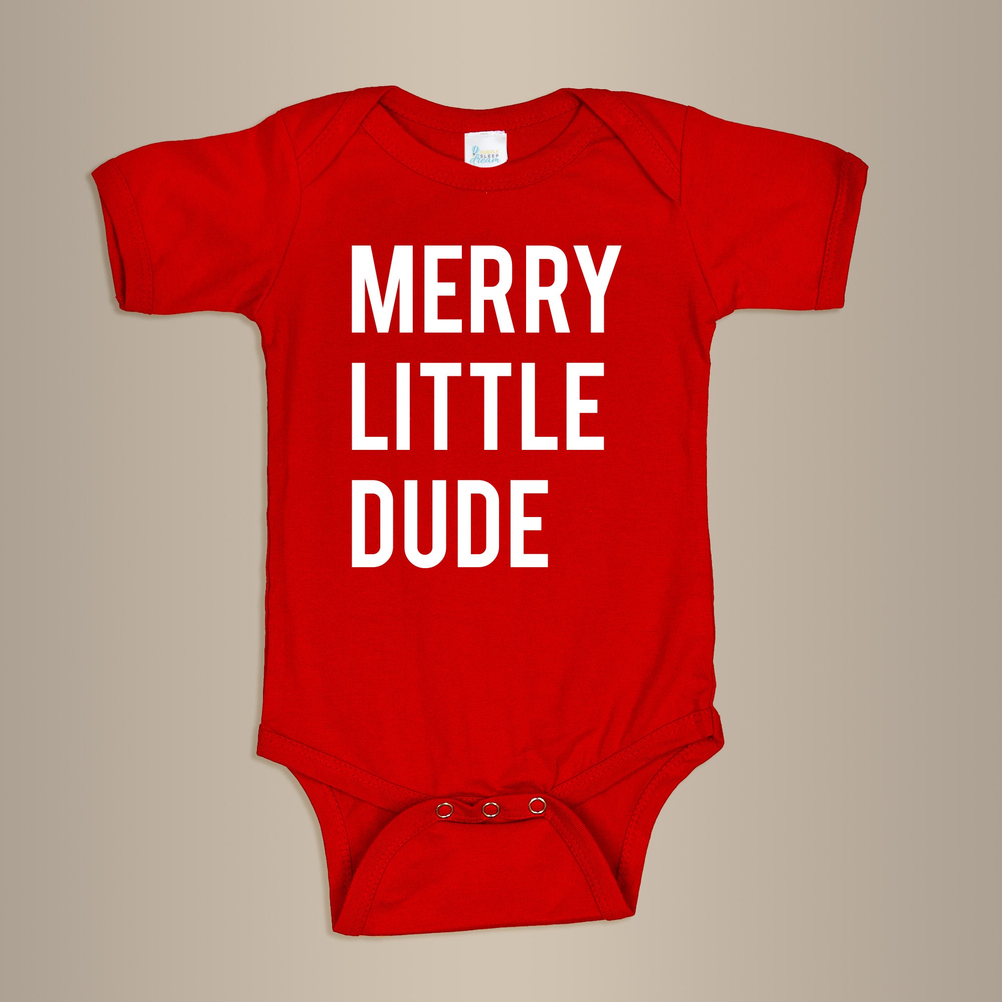 Merry Little Dude | Red Bodysuit