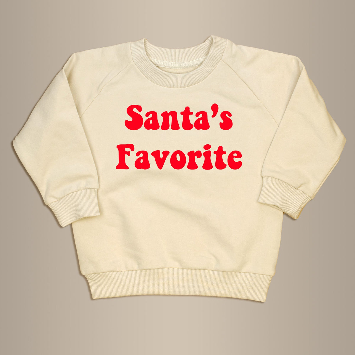 Cuddle Sleep Dream Santa&#39;s Favorite | Cream Terry Sweatshirt