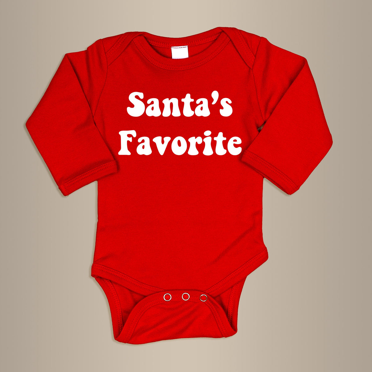 Cuddle Sleep Dream 0-3m / Long Sleeve Santa&#39;s Favorite | Red Bodysuit