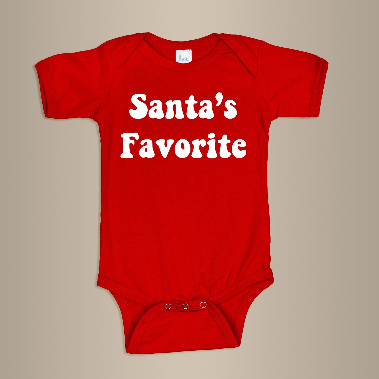 Cuddle Sleep Dream 0-3m / Short Sleeve Santa's Favorite | Red Bodysuit