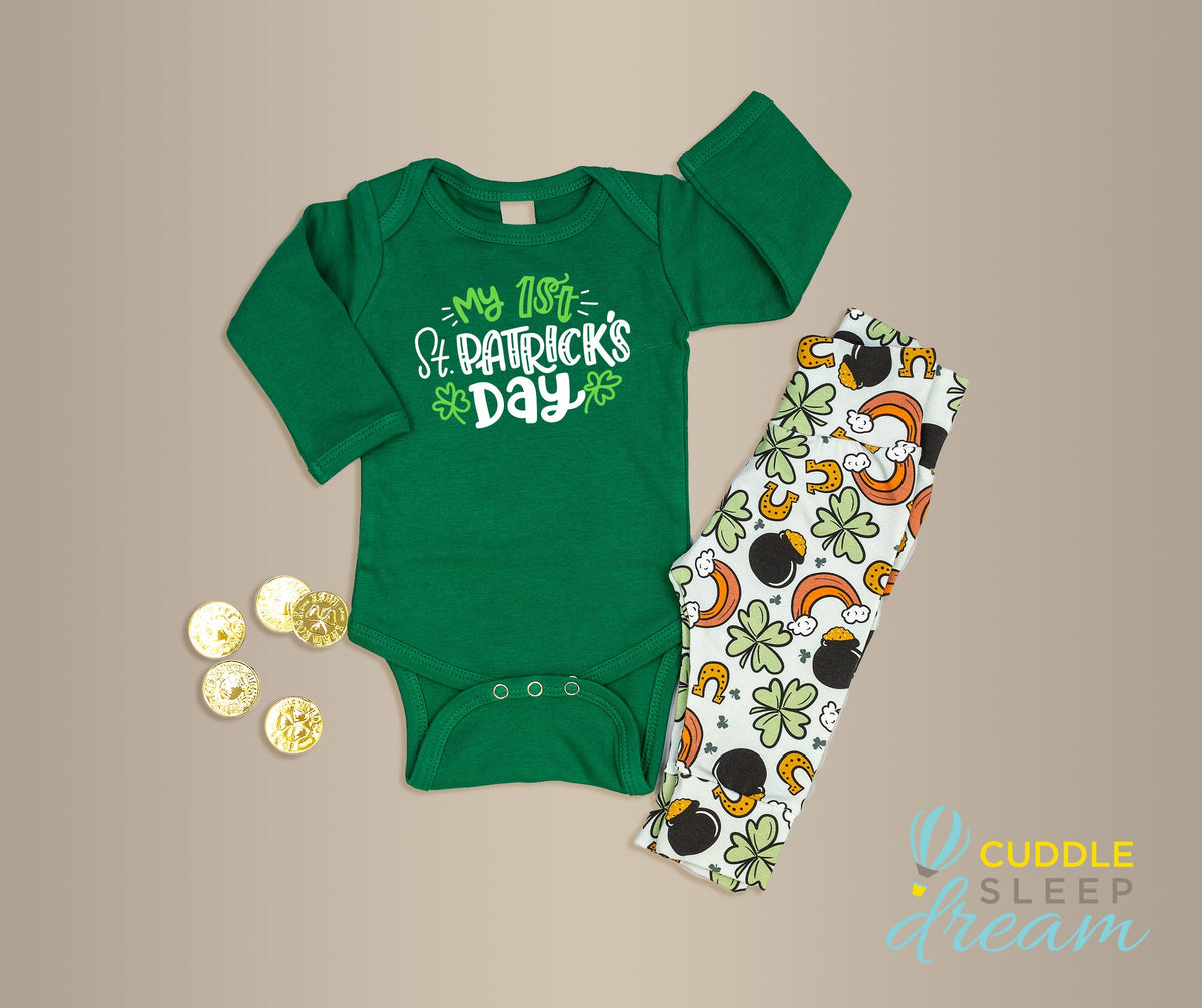 Cuddle Sleep Dream Leggings St. Patrick&#39;s Day Toss Leggings