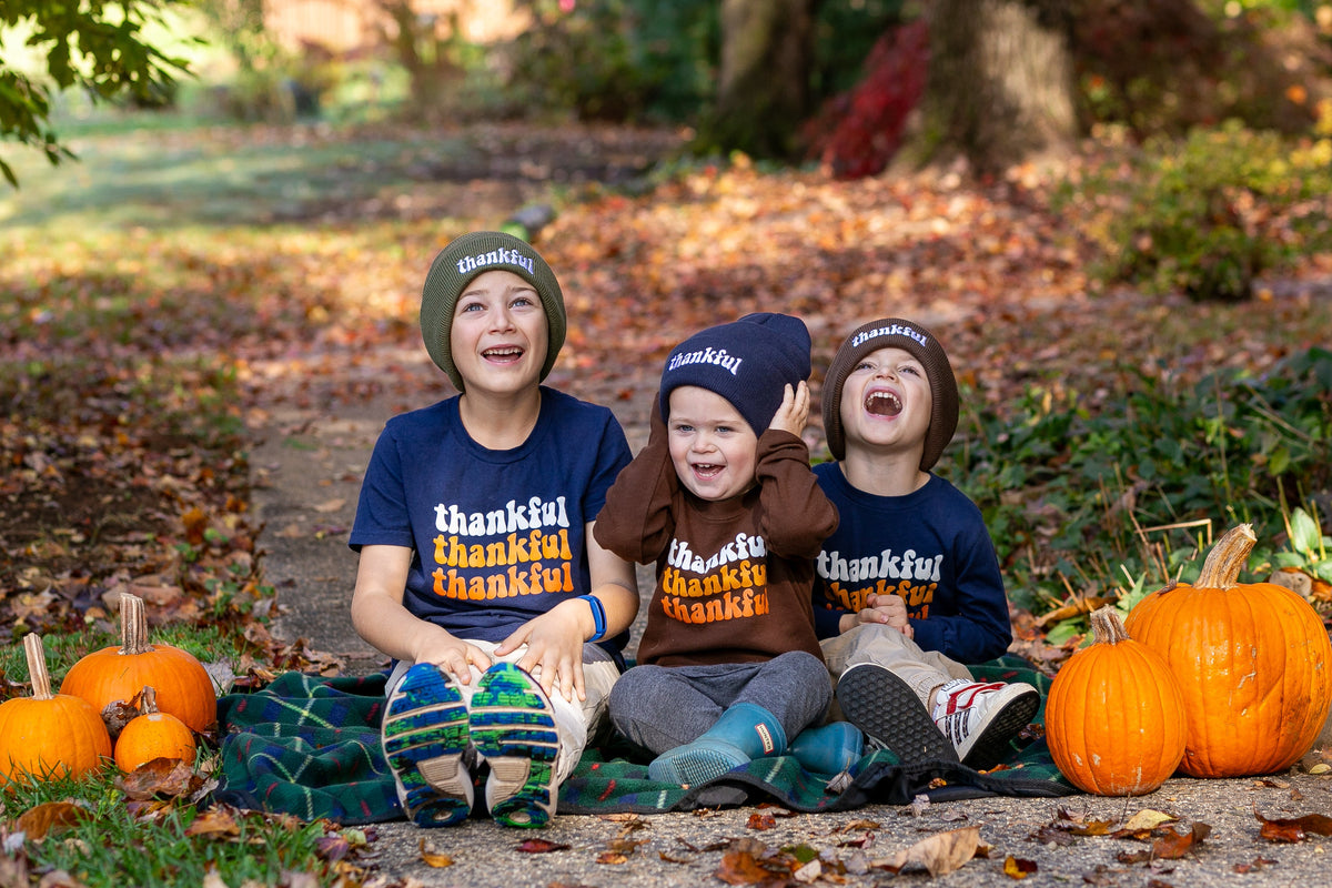 Cuddle Sleep Dream Thankful | Navy Knit Beanie