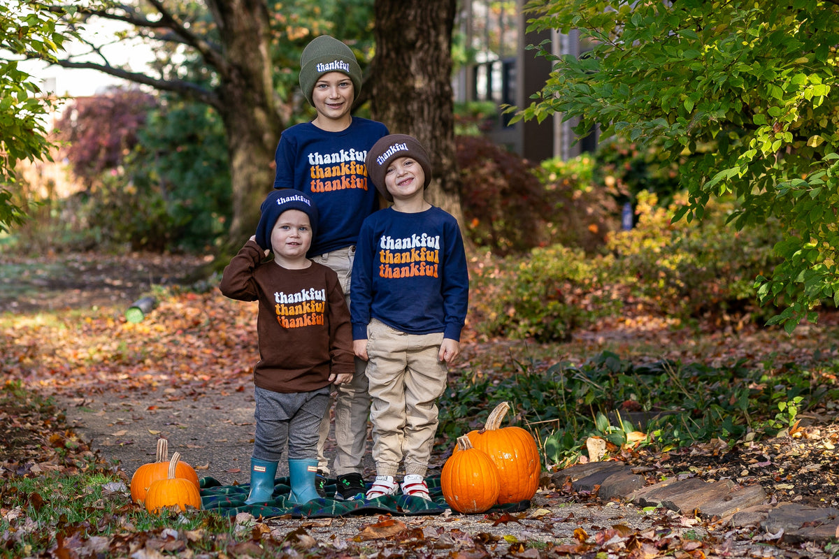 Cuddle Sleep Dream Graphic Tee Thankful Thankful Thankful | Navy Tshirt