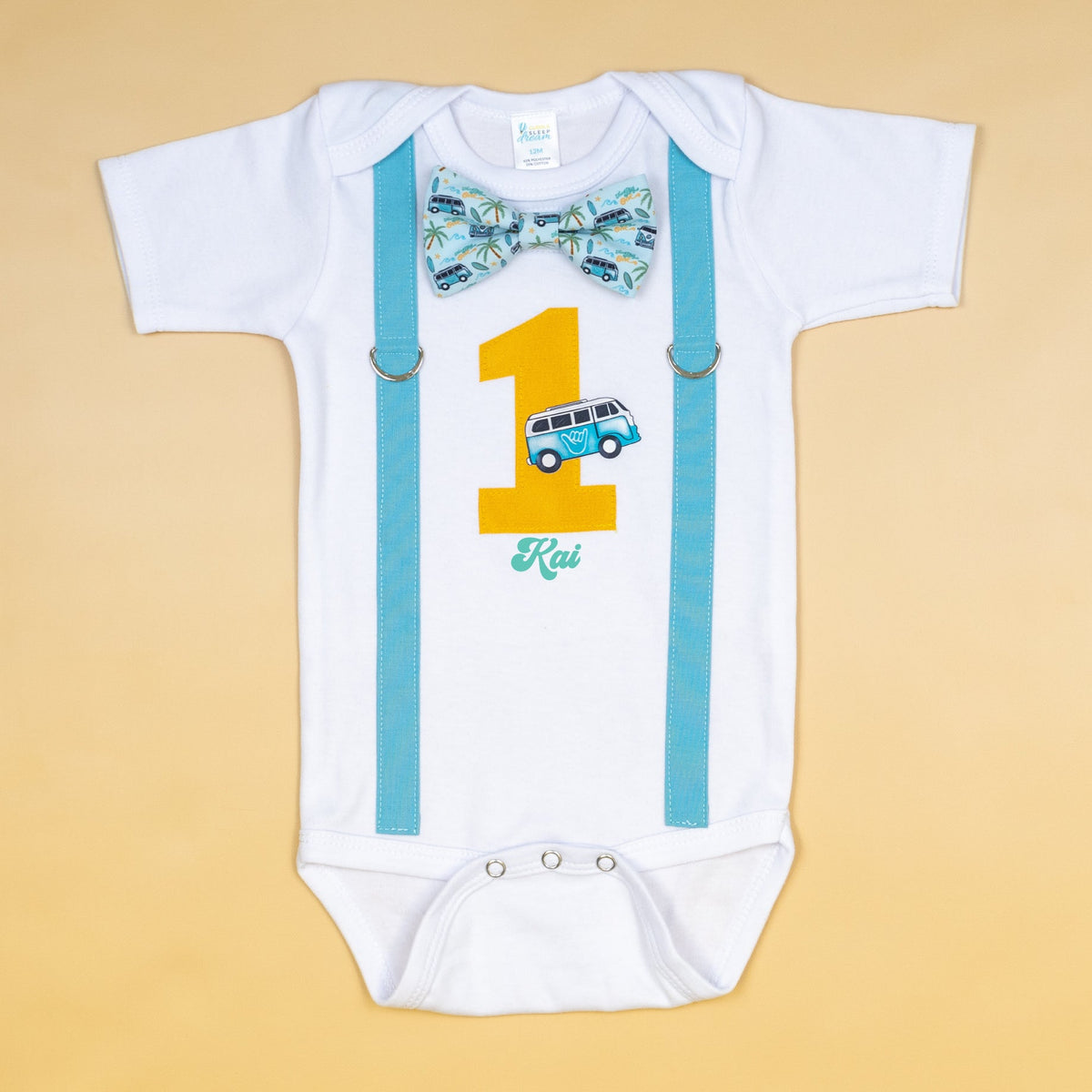 Cuddle Sleep Dream Oh Snap The Big One Surfing Theme Cake Smash Bodysuit