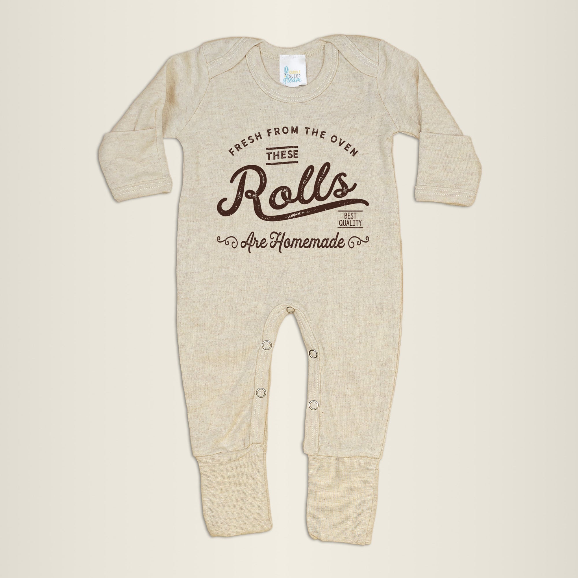 Cuddle Sleep Dream These Rolls | Oatmeal Romper