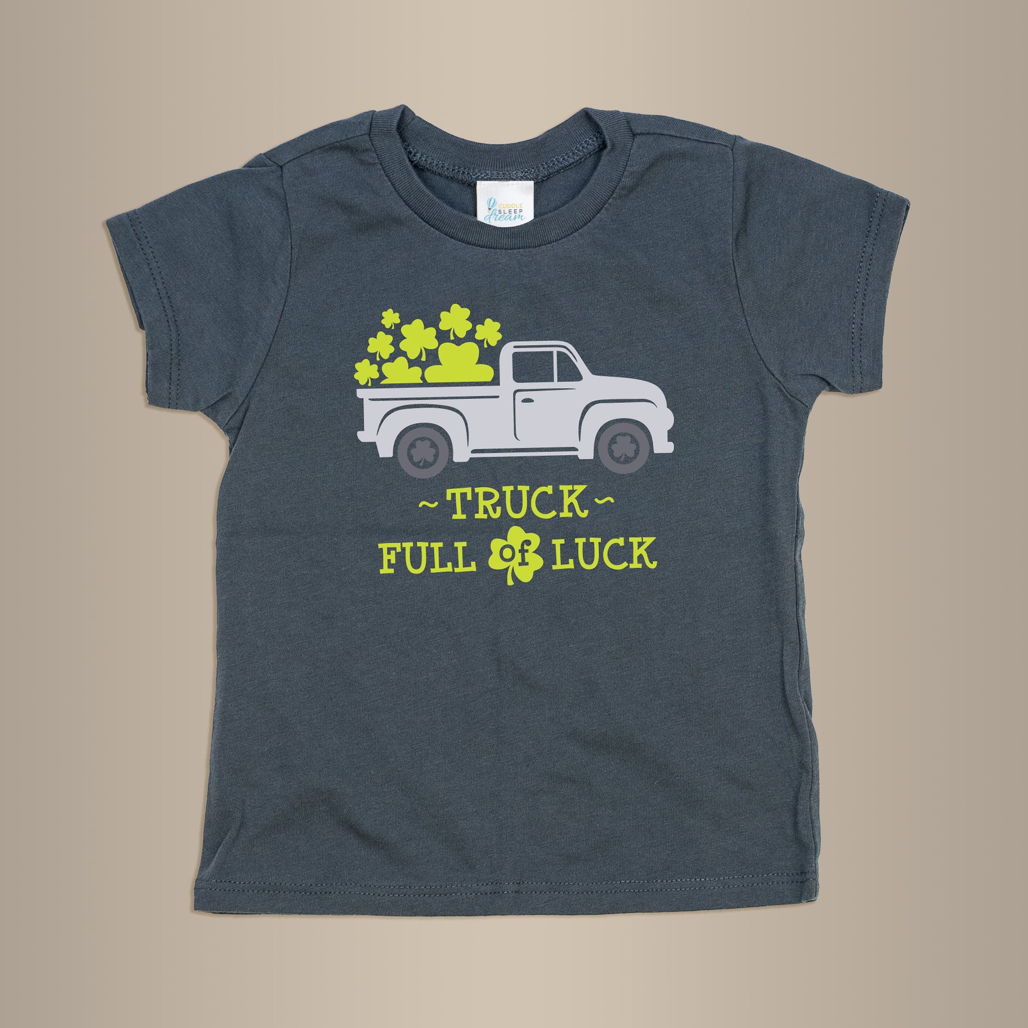 Cuddle Sleep Dream Graphic Tee Truck Full of Luck | Slate Gray Tshirt