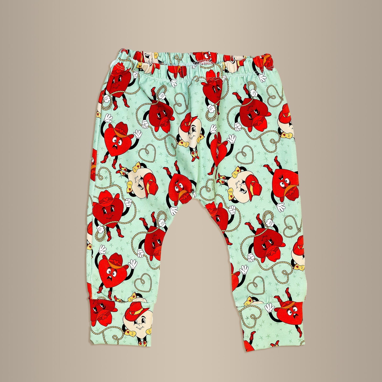 Cuddle Sleep Dream Leggings Valentine Cowboy Heart Gusset Pants