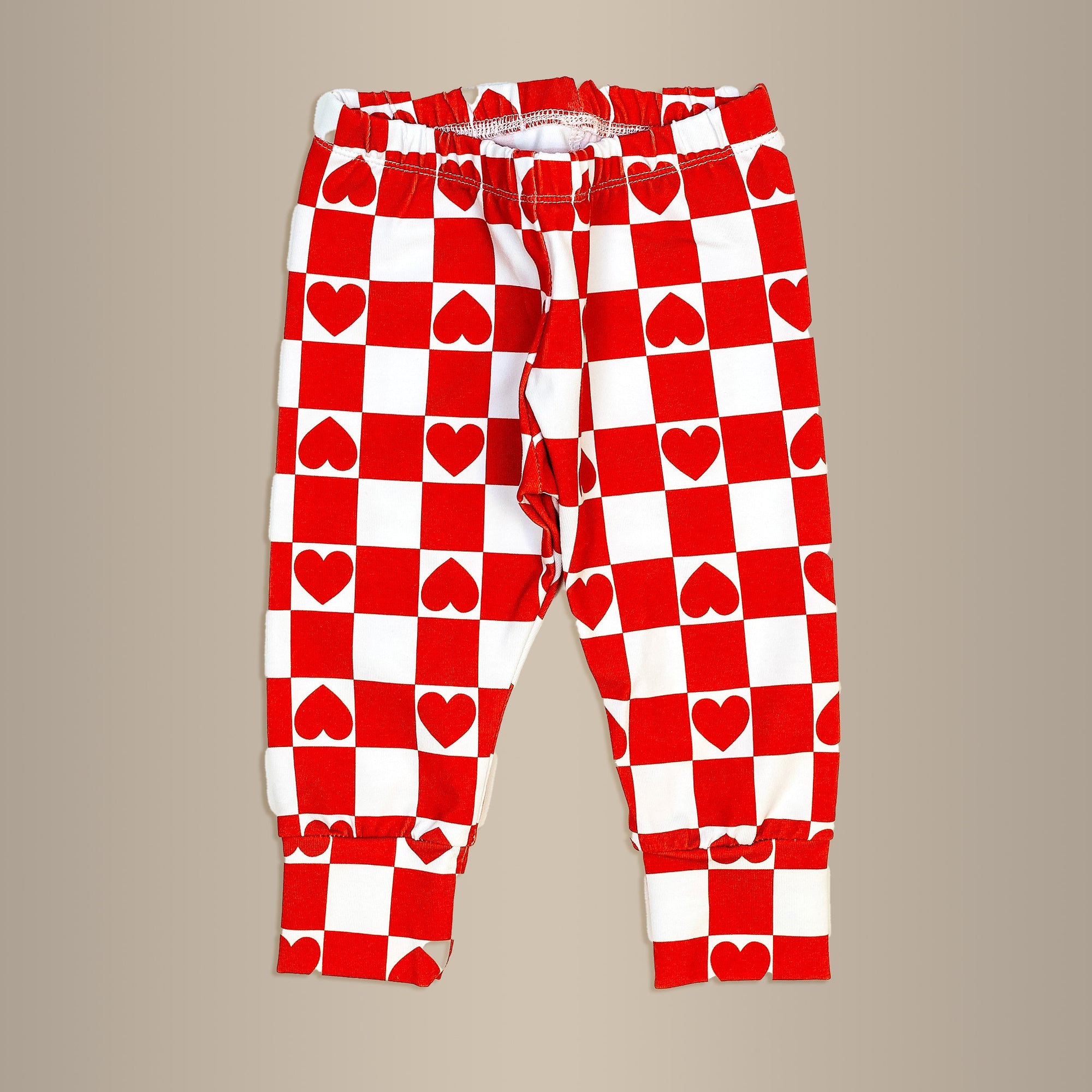 Cuddle Sleep Dream Slim Joggers Valentine Heart Checkerboard Slim Joggers