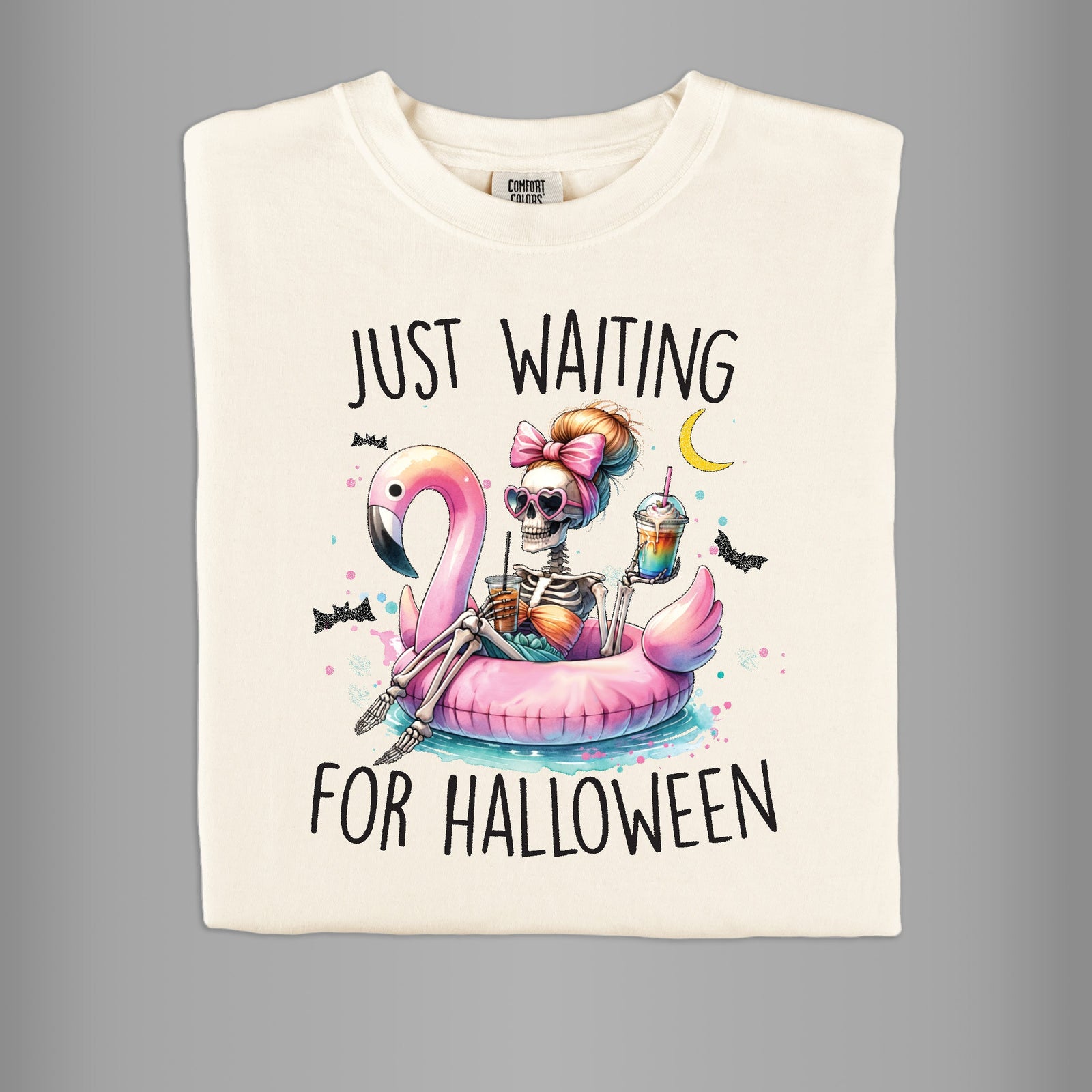 Cuddle Sleep Dream Waiting for Halloween  | Ivory Tshirt