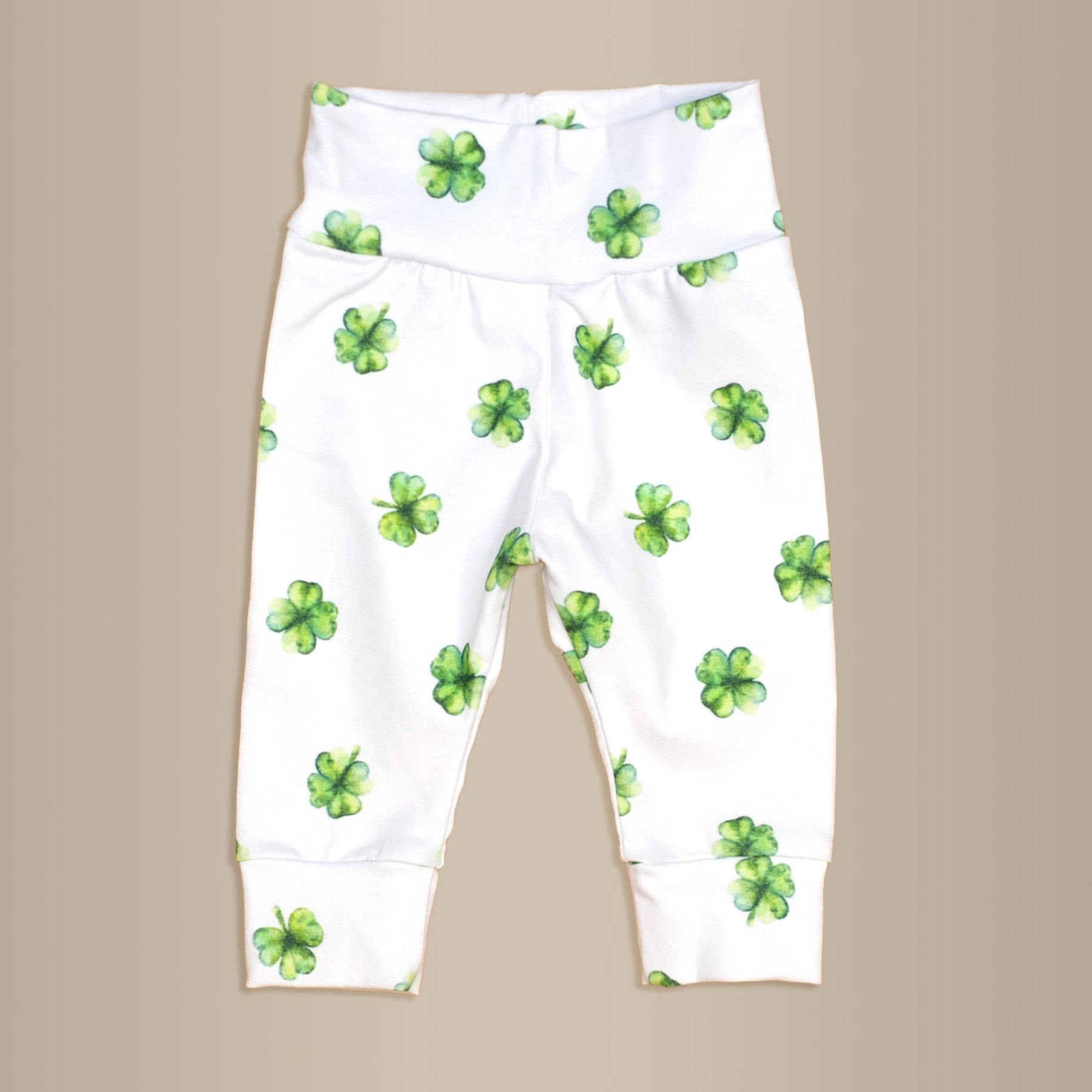 Cuddle Sleep Dream Leggings Watercolor Shamrocks | St Patrick's Day Leggings