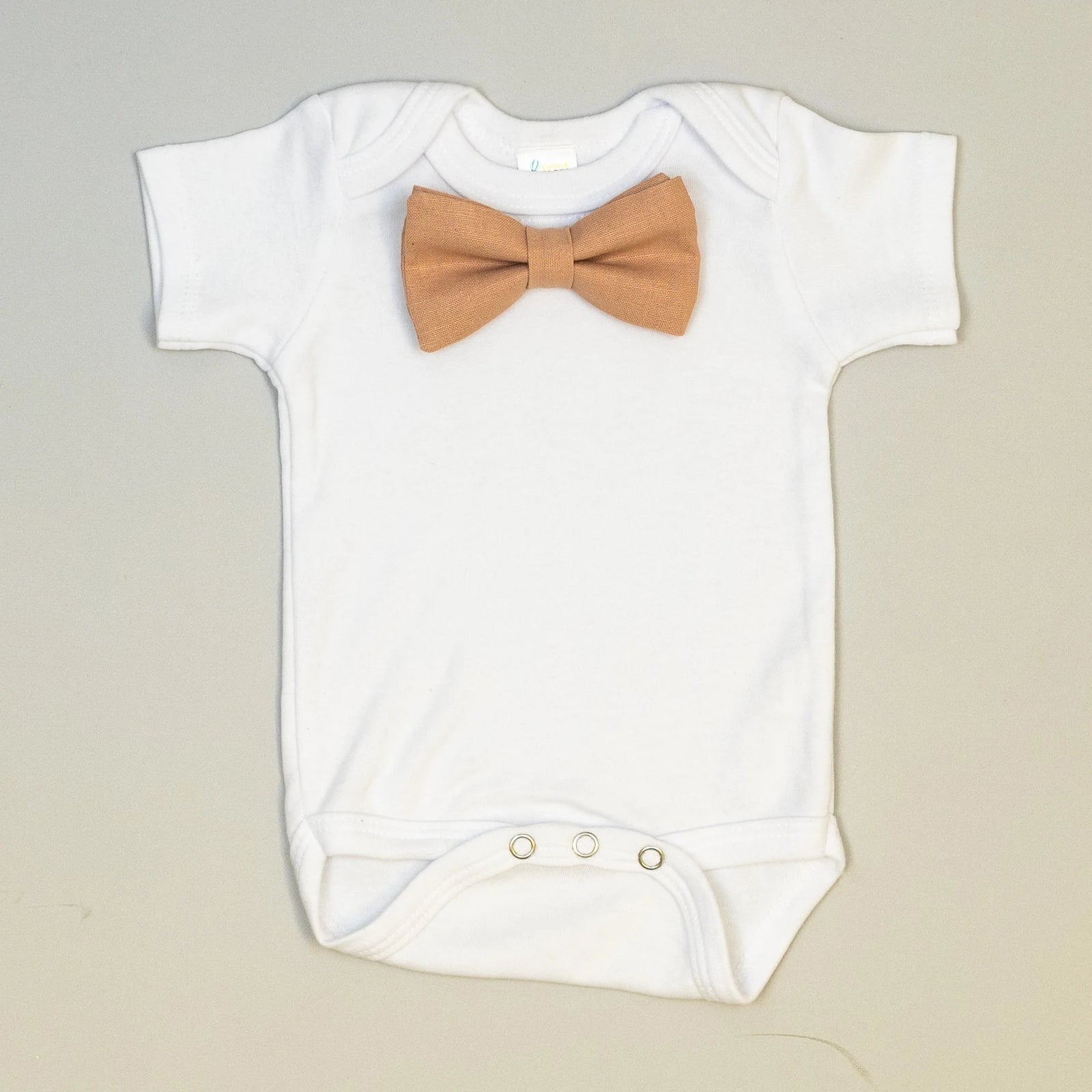 Cuddle Sleep Dream Bowtie Bodysuit Blush Linen Bowtie Bodysuit