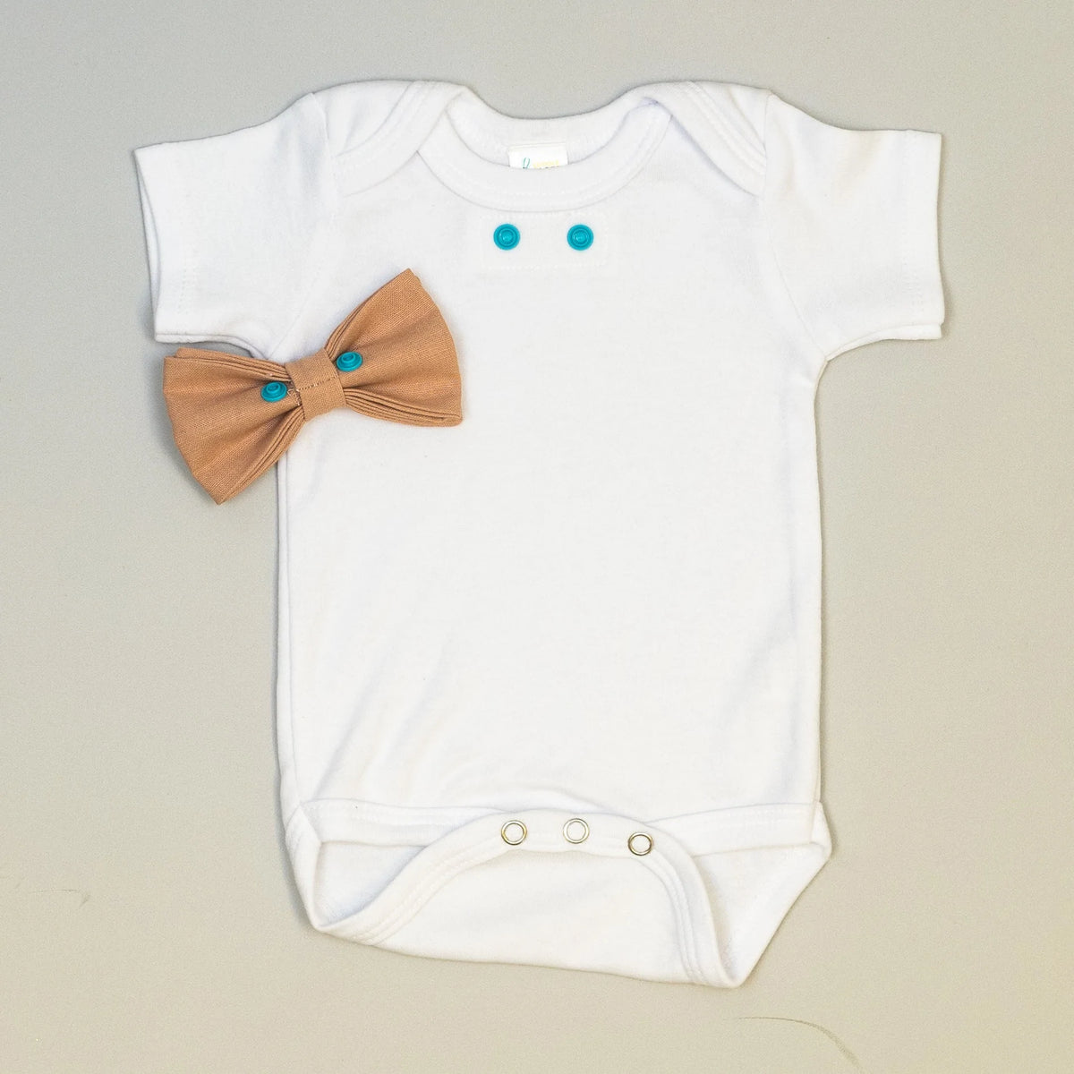 Cuddle Sleep Dream Bowtie Bodysuit Blush Linen Bowtie Bodysuit