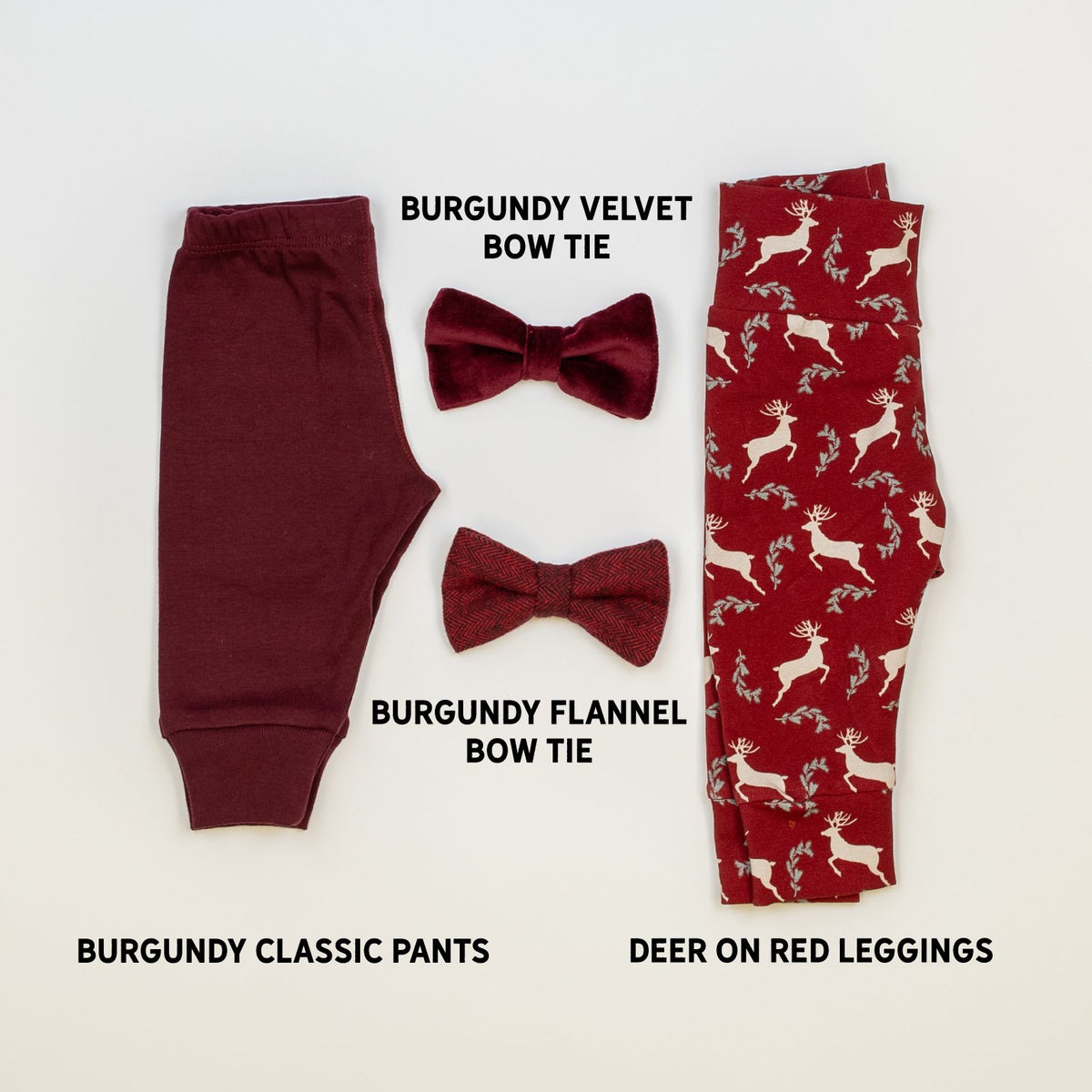 Cuddle Sleep Dream Bowtie Bodysuit Burgundy FLANNEL Bowtie Bodysuit