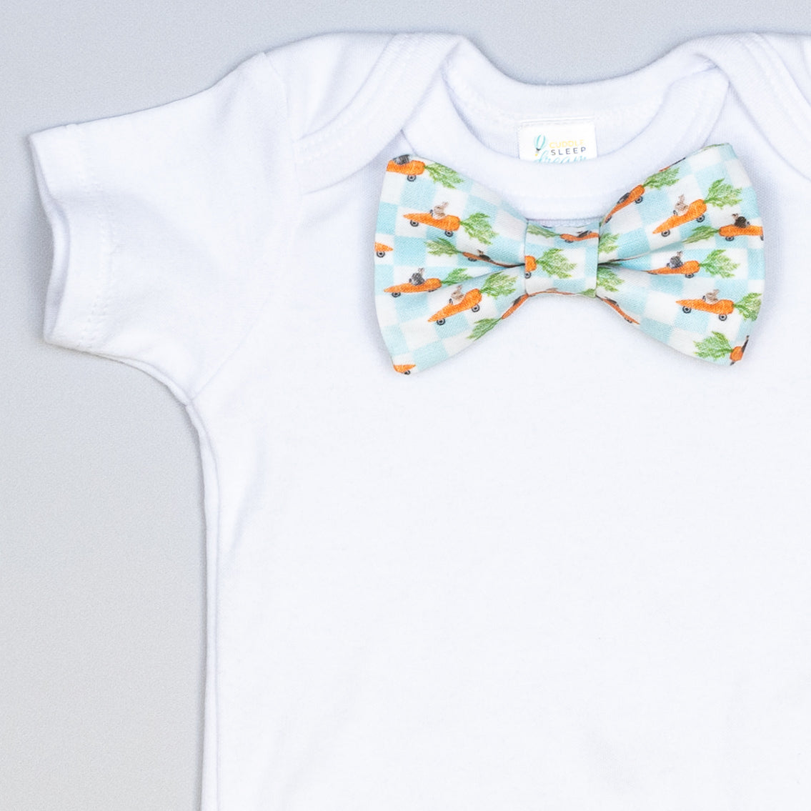 Cuddle Sleep Dream Bowtie Bodysuit Carrot Racers | Easter Bowtie Bodysuit