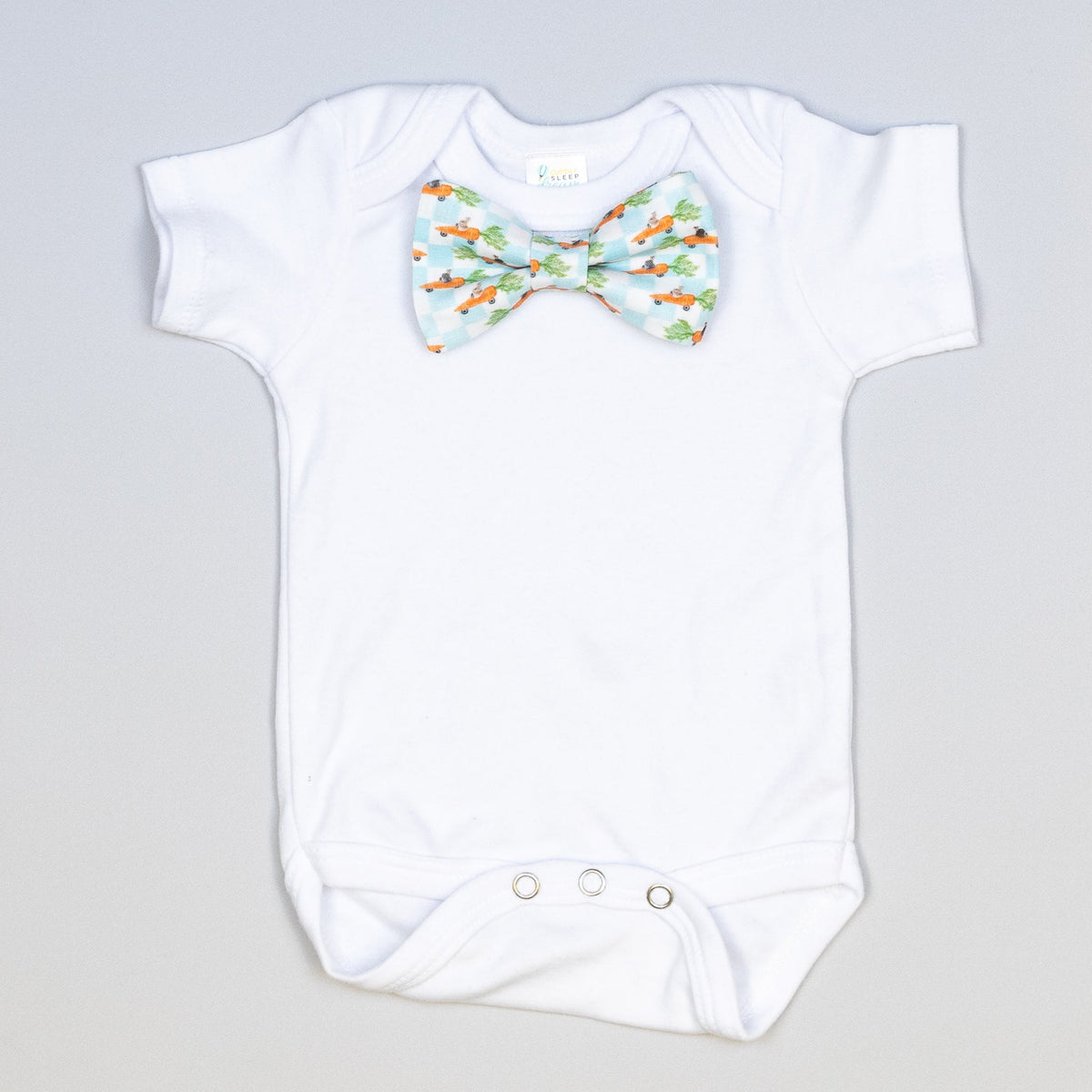 Cuddle Sleep Dream Bowtie Bodysuit Carrot Racers | Easter Bowtie Bodysuit