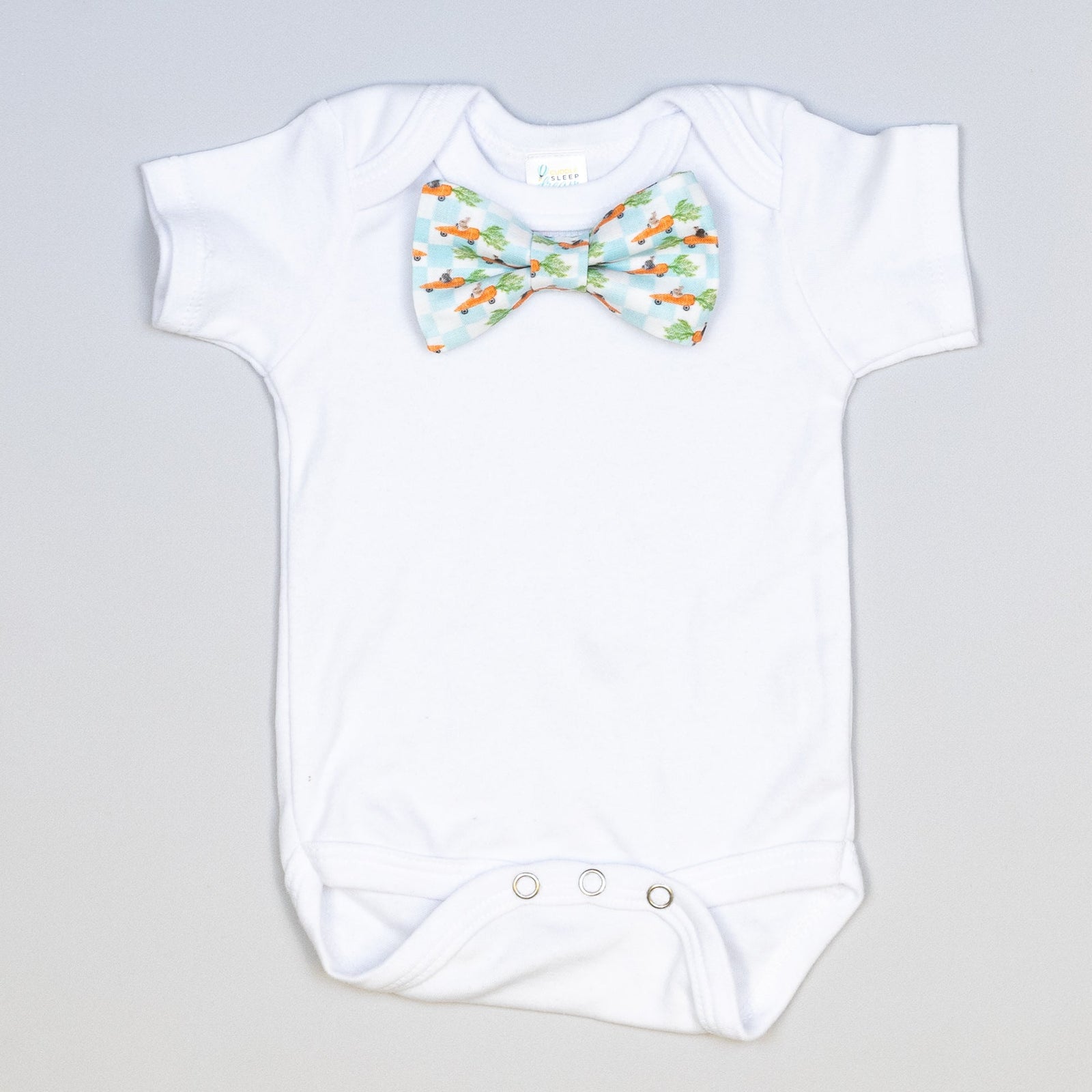 Cuddle Sleep Dream Bowtie Bodysuit Carrot Racers | Easter Bowtie Bodysuit