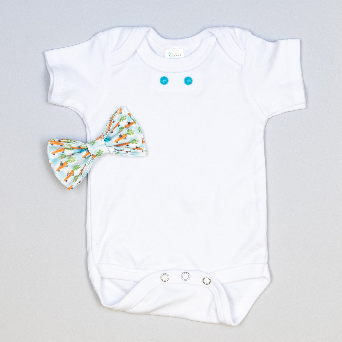 Cuddle Sleep Dream Bowtie Bodysuit Carrot Racers | Easter Bowtie Bodysuit