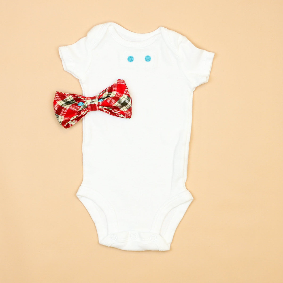 Cuddle Sleep Dream Bowtie Bodysuit Christmas Plaid Flannel Bowtie Bodysuit