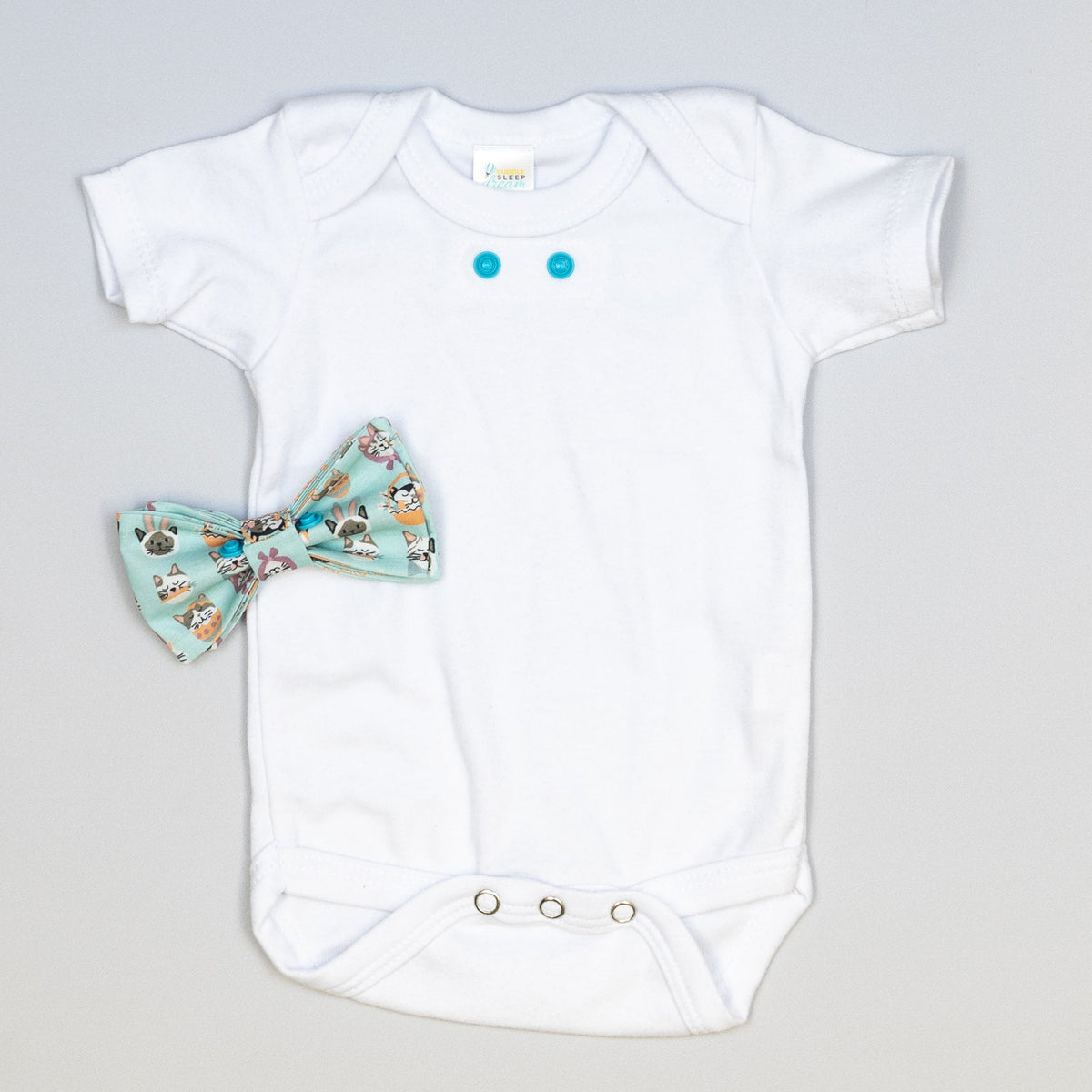 Cuddle Sleep Dream Bowtie Bodysuit Easter Cats | Bowtie Bodysuit