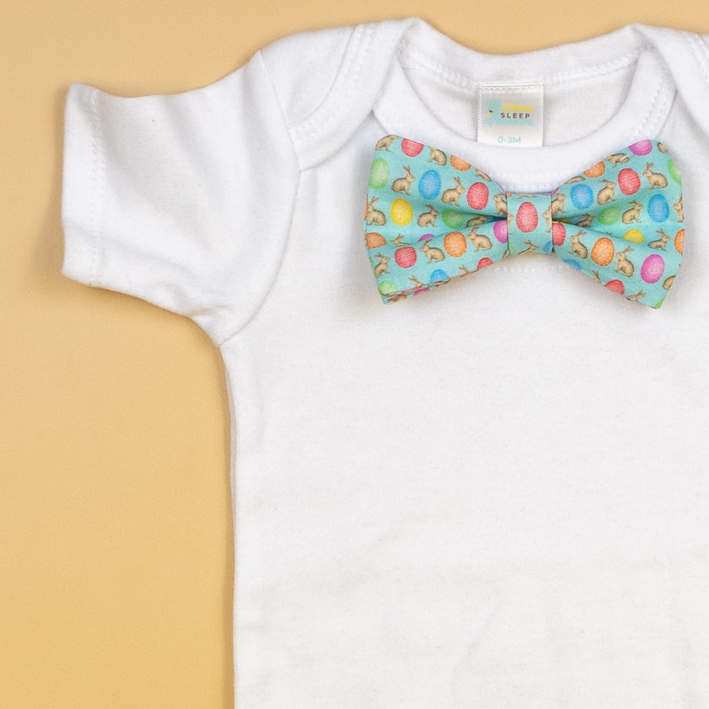 Cuddle Sleep Dream Bowtie Bodysuit Eggs &amp; Bunnies Bowtie Bodysuit