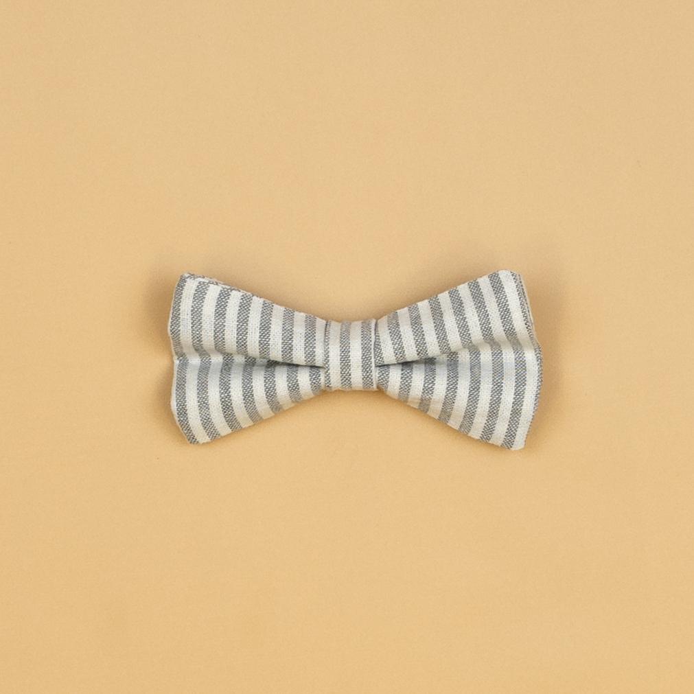 Cuddle Sleep Dream Bowtie Bodysuit Gray Vertical Stripe Bowtie Bodysuit