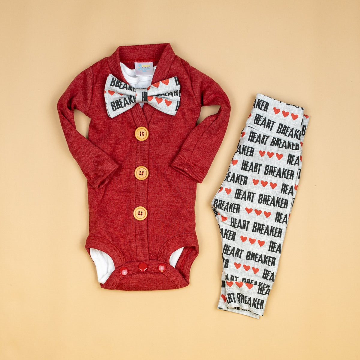 Cuddle Sleep Dream Bowtie Bodysuit Heartbreaker Bowtie Bodysuit