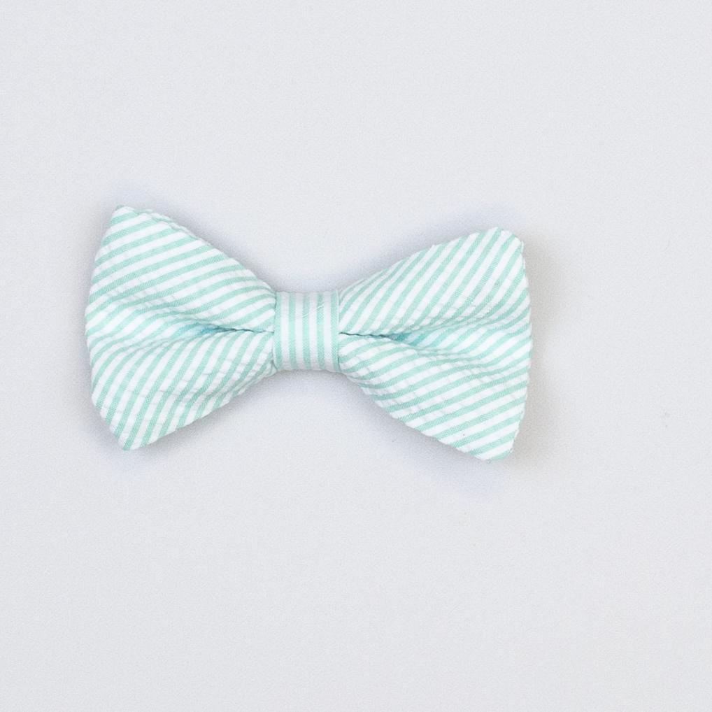 Cuddle Sleep Dream Bowtie Bodysuit Mint Seersucker Bowtie Bodysuit