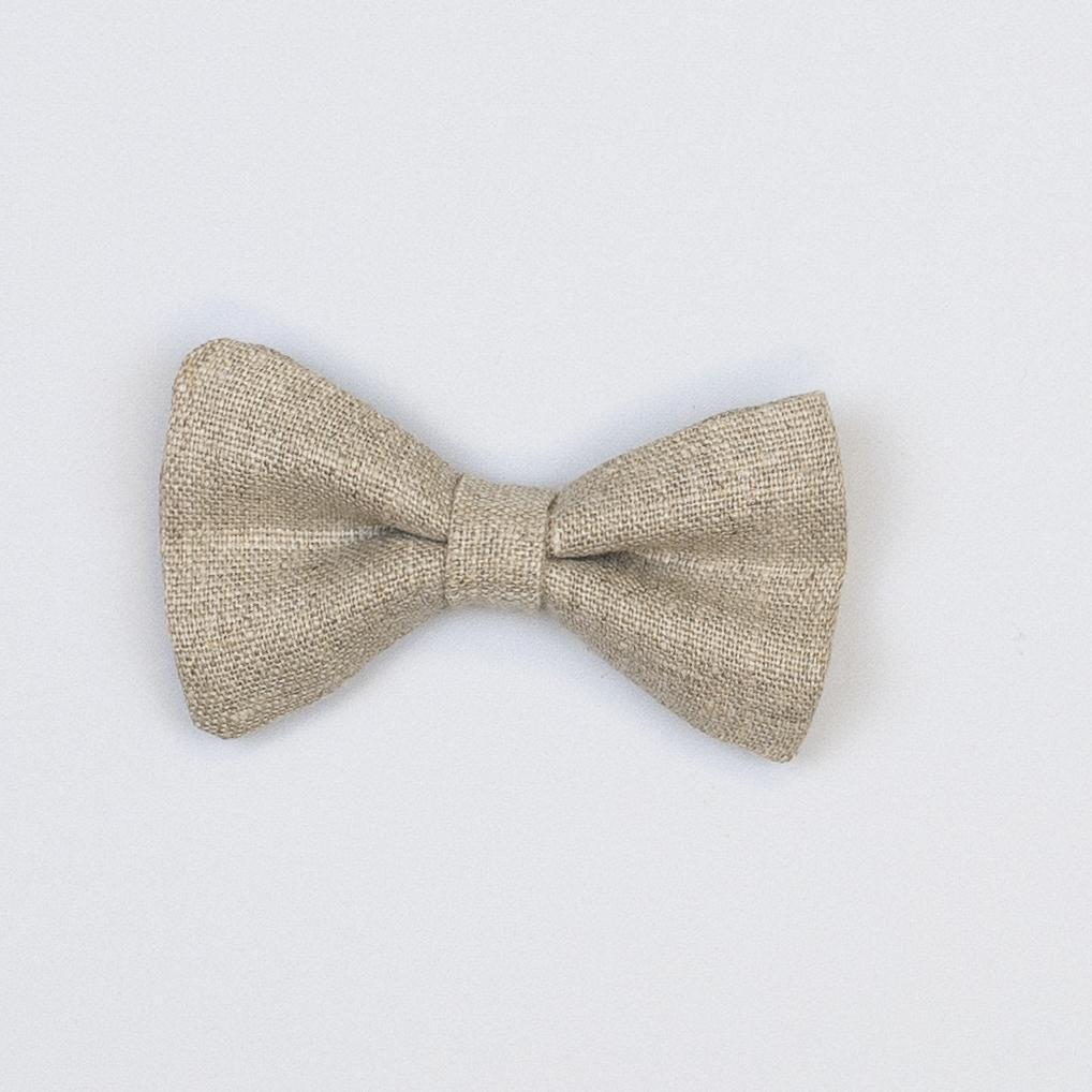 Cuddle Sleep Dream Bowtie Bodysuit Natural Linen Bowtie Bodysuit