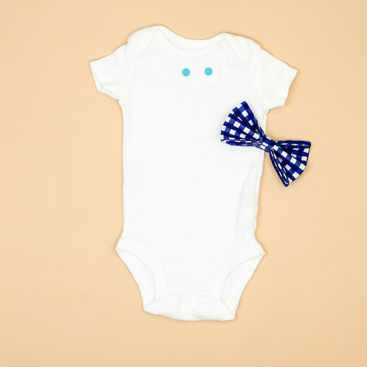 Cuddle Sleep Dream Bowtie Bodysuit Navy Gingham Bowtie Bodysuit