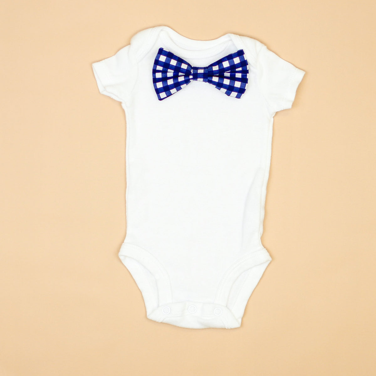 Cuddle Sleep Dream Bowtie Bodysuit Navy Gingham Bowtie Bodysuit