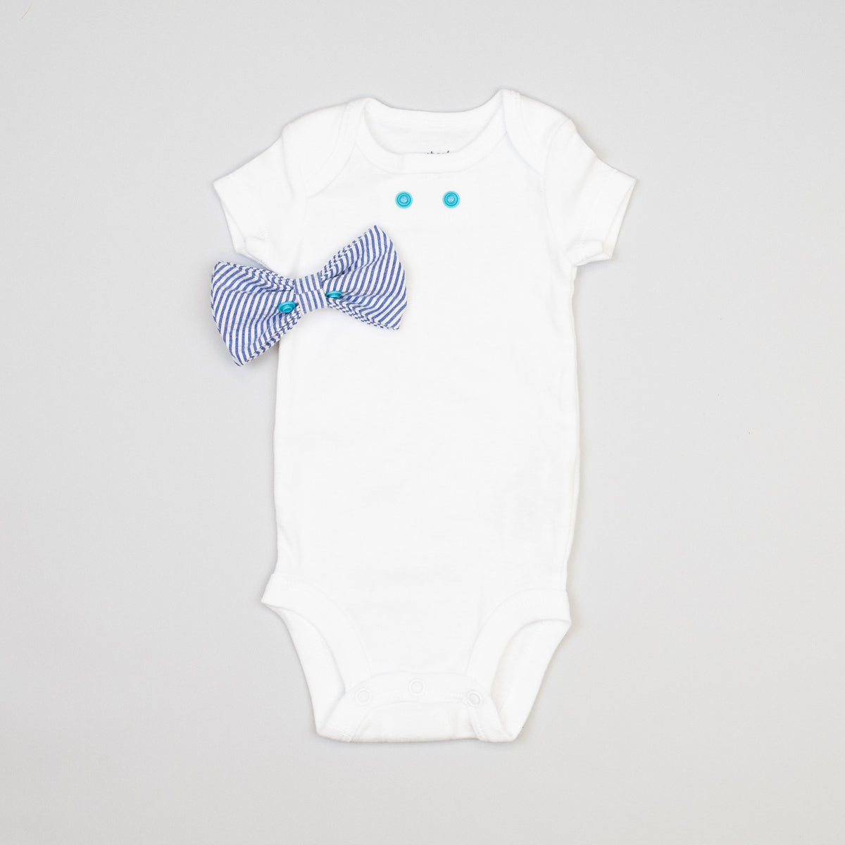 Cuddle Sleep Dream Bowtie Bodysuit Navy Seersucker Bowtie Bodysuit