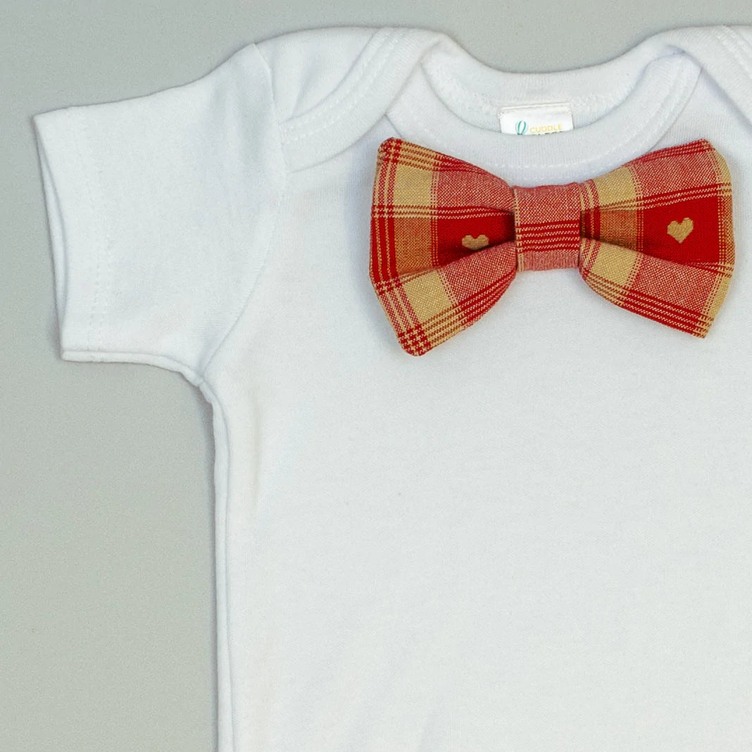Cuddle Sleep Dream Bowtie Bodysuit Old Fashioned Heart Bowtie Bodysuit