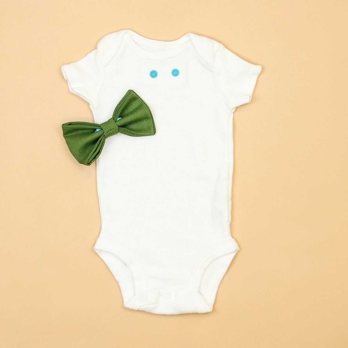 Cuddle Sleep Dream Bowtie Bodysuit Olive Solid Bowtie Bodysuit