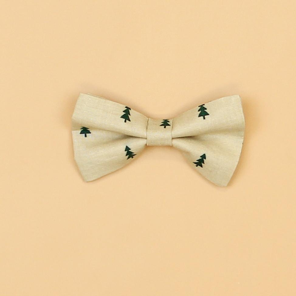 Cuddle Sleep Dream Bowtie Bodysuit Tiny Trees in Natural Bowtie Bodysuit