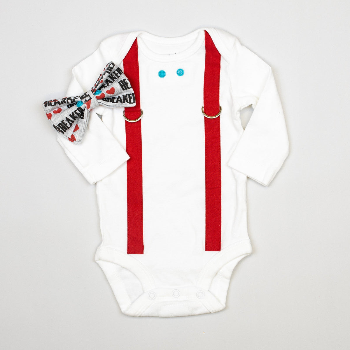 Cuddle Sleep Dream Oh Snap Red Suspenders / Heartbreaker Bowtie